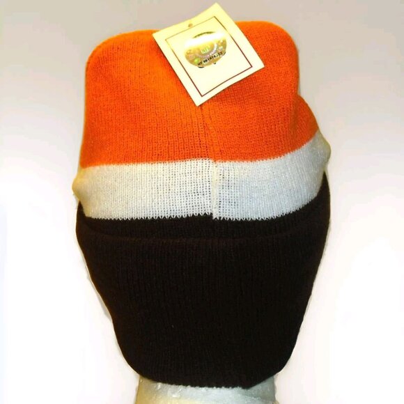 Cleveland Browns Mens Adult Striped Stripes Beanie Winter Hat Cap New Nfl - Picture 2 of 2